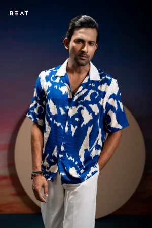 Men'S Half Shirt_Blue