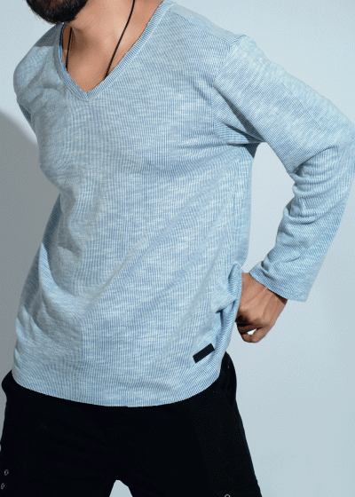 Men's Full Sleeve V-neck T shirt