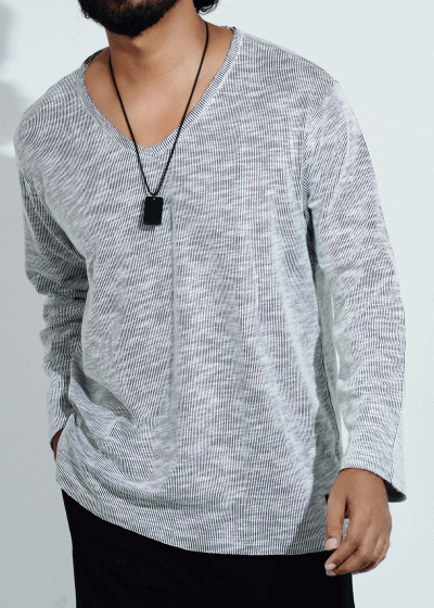 Men's Full Sleeve V-neck T shirt