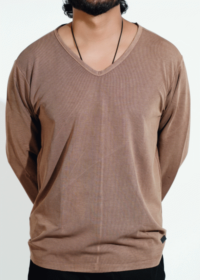 Men's Full Sleeve V-neck T shirt