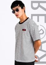 Premium Striped Men's T shirt - Image 2