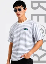 Premium Striped Men's T shirt - Image 2