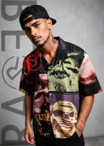 Mens Printed Half Shirt - Image 3