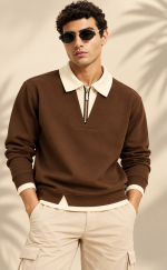 Premium Full Sleeve Zipper Polo