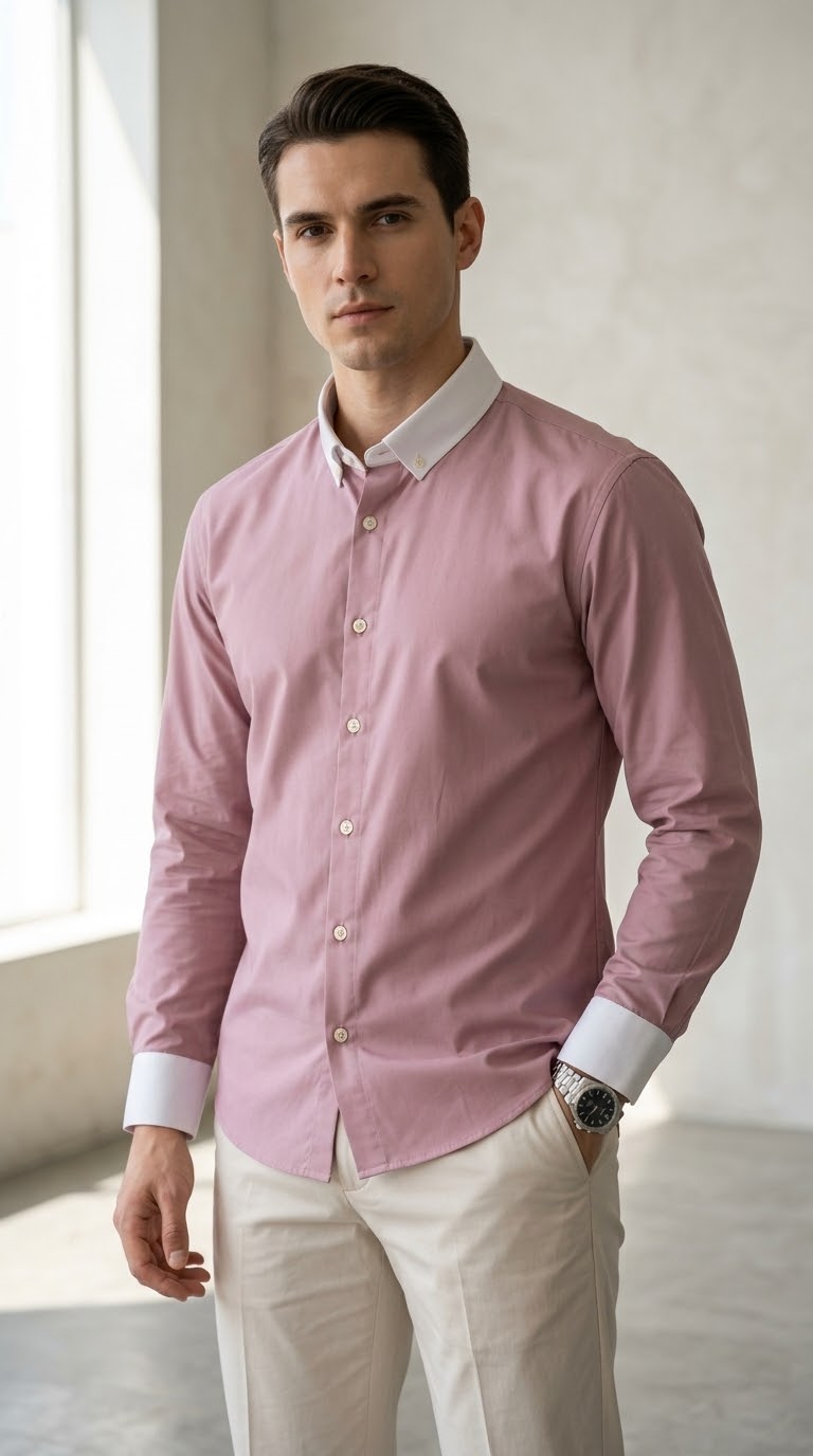 Menswear_fashion_product_photoshoot_20261005193302 Men's Premium Casual Full Sleeve Shirt - Image 1