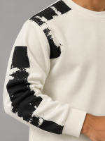 BEAT Off-White Brush Paint Crewneck Sweatshirt ( full set ) - Image 3